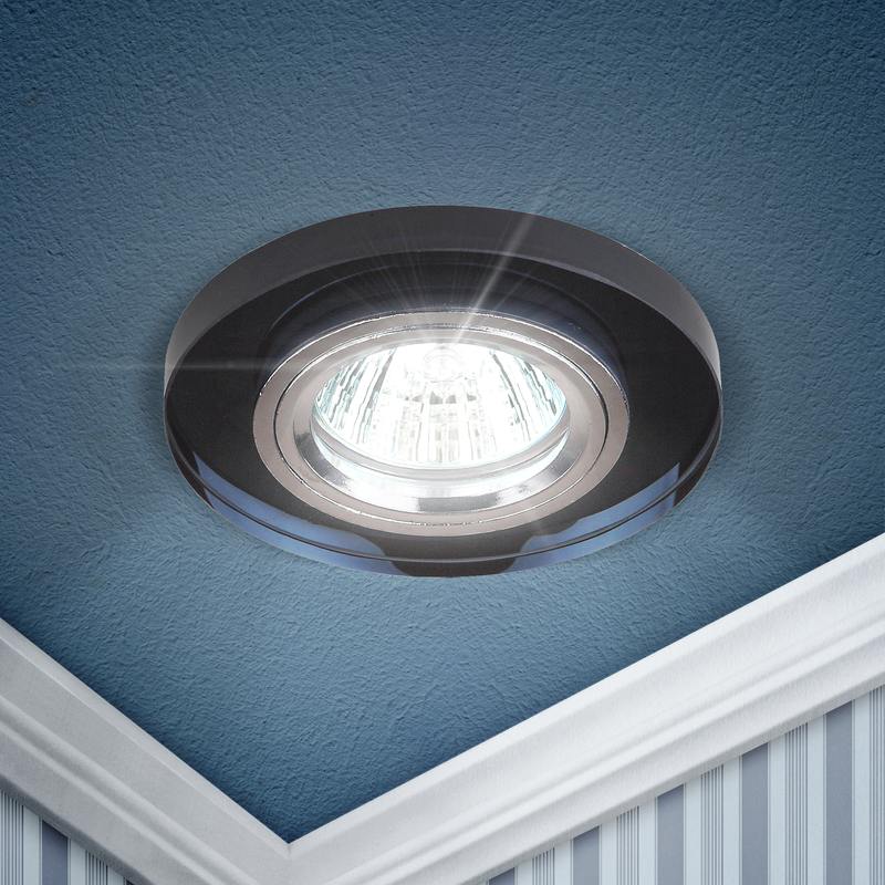 DK7 CH/BK Светильник ЭРА декор стекло круглое MR16 DK7 CH/BK Светильник ЭРА декор стекло круглое MR16