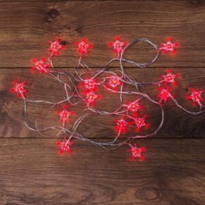 Гирлянда светодиодная "Звездочки" 2.8м 20LED красн. 4Вт IP20 Neon-Night 303-034 оптом купить цена