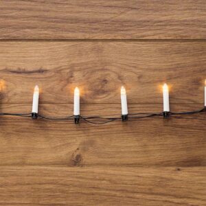 Гирлянда светодиодная "Свечи" 10м 50LED тепл. бел. 4Вт 220-240В IP20 провод ПВХ темн. зел. Neon-Night 303-085 оптом купить цена