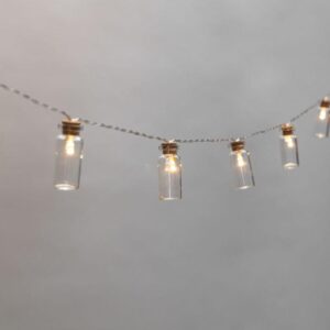 Гирлянда светодиодная "Баночки" 1.5м 10LED тепл. бел. 0.1Вт IP20 провод ПВХ прозр. элементы питания 2хAA (не в компл.) Neon-Night 303-096 оптом купить цена