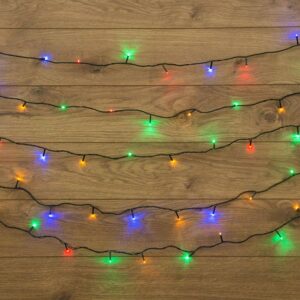 Гирлянда светодиодная "Твинкл Лайт" 20м 160LED мультиколор 10Вт 220-240В IP20 с контроллером 8 режимов провод ПВХ темн. зел. Neon-Night 303-119 оптом купить цена