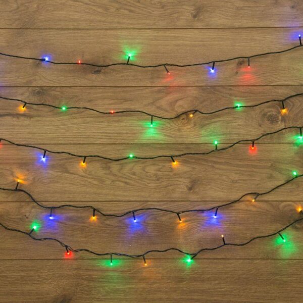 Гирлянда светодиодная "Твинкл Лайт" 20м 160LED мультиколор 10Вт 220-240В IP20 с контроллером 8 режимов провод ПВХ темн. зел. Neon-Night 303-119 оптом купить цена