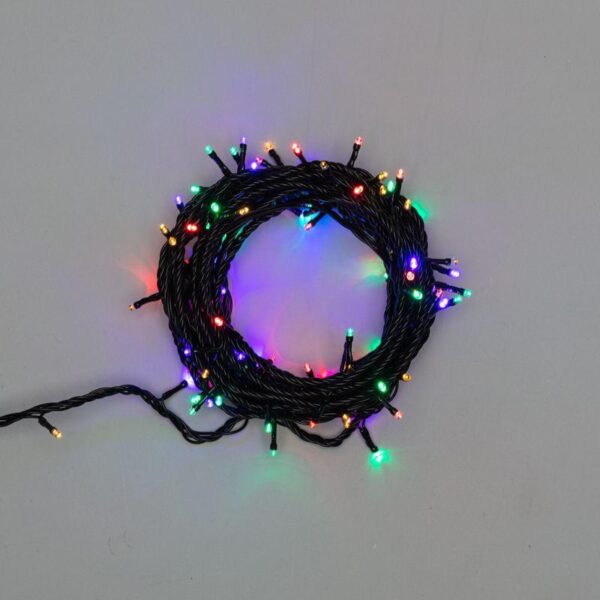 Гирлянда светодиодная "Твинкл Лайт" 10м 100LED мультиколор 10Вт 220-240В IP65 с контроллером 8 режимов провод ПВХ черн. Neon-Night 303-139 оптом купить цена