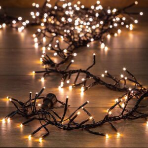 Гирлянда светодиодная "Кластер LED" 3м 288LED тепл. бел. 14Вт IP20 провод ПВХ темн. зел. Neon-Night 303-626 оптом купить цена