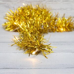 Гирлянда светодиодная "Мишура" 1.5м 10LED зол. тепл. бел. 0.1Вт IP20 провод ПВХ прозр. элементы питания 2хAA (не в компл.) Neon-Night 304-012 оптом купить цена