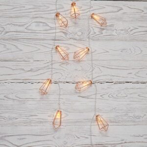 Гирлянда светодиодная "Кристаллы бронзовые" 1.5м 10LED тепл. бел. 0.1Вт IP20 провод ПВХ прозр. элементы питания 2хAA (не в компл.) Neon-Night 304-019 оптом купить цена