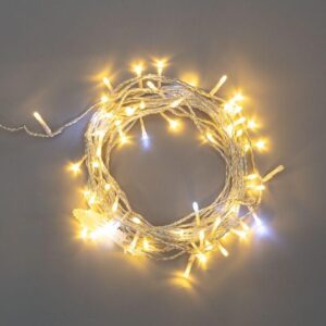 Гирлянда светодиодная "Нить" 20м 150LED тепл. бел. 3.4Вт 230В IP44 эффект мерцания провод прозр. Neon-Night 305-566 оптом купить цена
