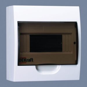Корпус навесной ЩРН-П-8 20х18х10 8мод. IP41 пластик. DEKraft 31010DEK оптом купить цена