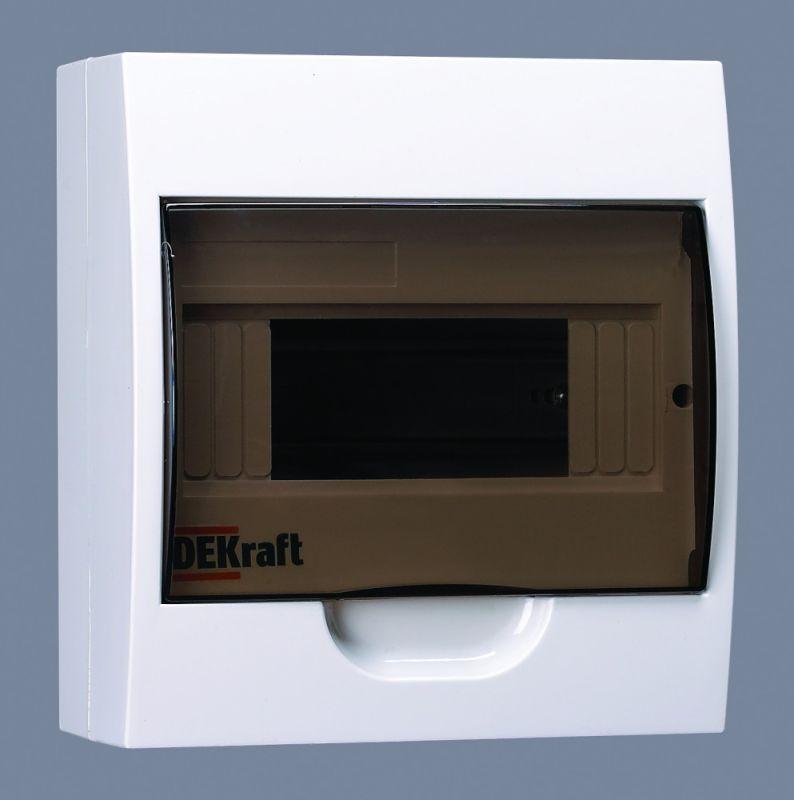 Корпус навесной ЩРН-П-8 20х18х10 8мод. IP41 пластик. DEKraft 31010DEK купить оптом выгодно Корпус навесной ЩРН-П-8 20х18х10 8мод. IP41 пластик. DEKraft 31010DEK оптом купить цена