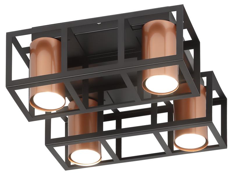 Светильник потолочный Rivoli Raffaela 5082-304 4 * GU10 25 Вт накладной для натяжных потолков лофт - кантри оптом купить хорошая цена Светильник потолочный Rivoli Raffaela 5082-304 4 * GU10 25 Вт накладной для натяжных потолков лофт - кантри купить оптом недорого