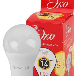 Лампочка светодиодная ЭРА RED LINE ECO LED A60-14W-827-E27 Е27 / E27 14Вт груша теплый дневной свет купить оптом недорого