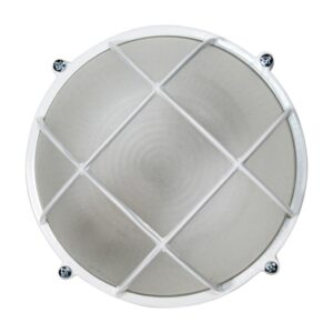 Светильник "Банник" 1302 НПП 03-60-014 1х60Вт E27 IP65 круг малый корпус с решеткой бел. Элетех 1005500936 оптом купить цена