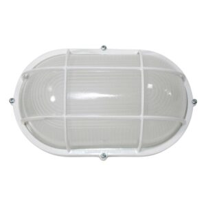 Светильник "Банник" 1202 НПП 03-100-018 1х100Вт E27 IP65 овал большой корпус с решеткой бел. Элетех 1005500933 оптом купить цена