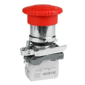 Кнопка аварийного останова OptiSignal D22 C4-ESTR-01 металл 1НЗ возврат поворотом XB4BS8442 КЭАЗ 332178 оптом купить цена