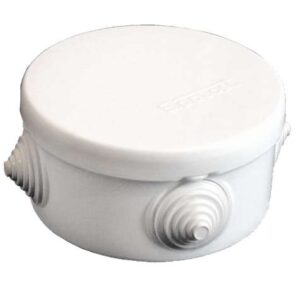 Коробка распределительная ОП d90х45мм У140 IP54 4 выхода 4 гермоввода крышка защелкивающаяся бел. Epplast 140141 оптом купить цена