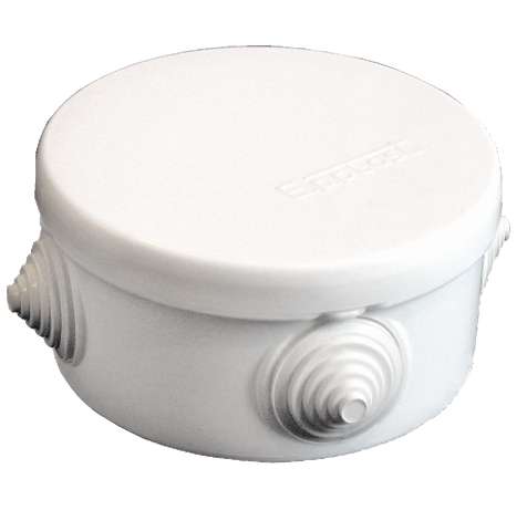 Коробка распределительная ОП d90х45мм У140 IP54 4 выхода 4 гермоввода крышка защелкивающаяся бел. Epplast 140141 купить оптом выгодно Коробка распределительная ОП d90х45мм У140 IP54 4 выхода 4 гермоввода крышка защелкивающаяся бел. Epplast 140141 оптом купить цена