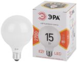 Лампочка светодиодная ЭРА STD LED G95-15W-2700K-E27 E27 / Е27 15Вт шар теплый белый свет купить оптом недорого