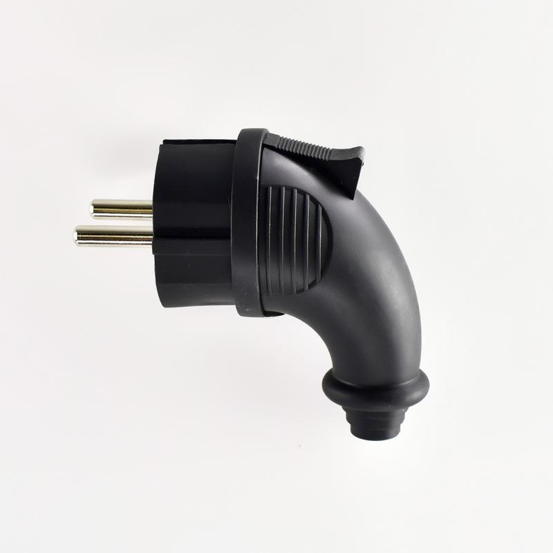 Вилка угловая 16А 2P+PE 220-240В каучук LEZARD 106-0400-0108/108 купить оптом выгодно Вилка угловая 16А 2P+PE 220-240В каучук LEZARD 106-0400-0108/108 оптом купить цена