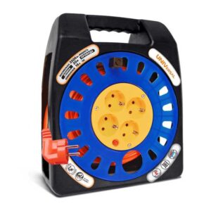 Удлинитель в закрыт. корпусе 4х20м с заземл. 16А IP20 У16-012 ПВС 3х1 термозащита защ. шторки UNIVersal 1673 оптом купить цена