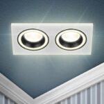 Встраиваемый светильник декоративный ЭРА DK92 WH/BK MR16/GU5.3 белый/черный купить оптом недорого