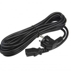 Кабель PWC-IEC13-SHM-5.0-BK питания комп. (Shucko+C13) (3х1.00) угл. вилка 5м 10А Hyperline 34929 оптом купить цена