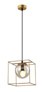 Светильник подвесной (подвес) Rivoli Miyuki 5146-210 1 х Е14 40 Вт золото лофт - кантри потолочный купить оптом недорого