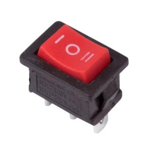 Выключатель клавишный 250В 6А (3с) ON-OFF-ON красн. с нейтралью Mini (RWB-205; SC-768) REXANT 36-2144 оптом купить цена
