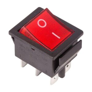 Выключатель клавишный 250В 15А (6с) ON-ON с подсветкой (RWB-506; SC-767) красн. Rexant 36-2350 оптом купить цена