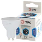 Лампочка светодиодная ЭРА STD LED MR16-12W-840-GU10 GU10 12 Вт софит нейтральный белый свет купить оптом недорого