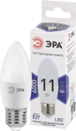 Лампочка светодиодная ЭРА STD LED B35-11W-860-E27 E27 / Е27 11Вт свеча холодный дневной свет купить оптом недорого