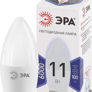 Лампочка светодиодная ЭРА STD LED B35-11W-860-E27 E27 / Е27 11Вт свеча холодный дневной свет купить оптом недорого