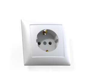 Розетка 1-м СП Селена РС16-370 16А IP20 с заземл. бел. Кунцево 8111 оптом купить цена