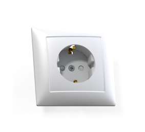 Розетка 1-м СП Селена РС16-400 16А IP20 с заземл. защ. шторки бел. Кунцево 8121 оптом купить цена