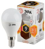 Лампочка светодиодная ЭРА STD LED P45-9W-827-E14 E14 / Е14 9Вт шар теплый белый свет купить оптом недорого