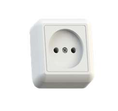 Розетка 1-м ОП Оптима РА10-375 10А IP20 без заземл. с монтаж. пластиной бел. Кунцево 8006 оптом купить цена