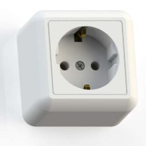 Розетка 1-м ОП Оптима РА16-376 16А IP20 с заземл. с монтаж. пластиной бел. Кунцево 8007 оптом купить цена