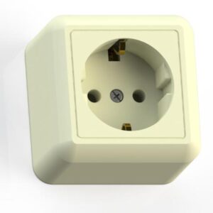 Розетка 1-м ОП Оптима РА16-376 16А IP20 с заземл. с монтаж. пластиной сл. кость Кунцево 8036 оптом купить цена