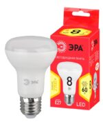 Лампочка светодиодная ЭРА RED LINE LED R63-8W-827-E27 R Е27 / E27 8 Вт рефлектор теплый белый свет купить оптом недорого