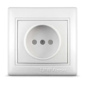 Розетка 1-м СП Севиль 16А IP20 без заземл. защ. шторки бел. UNIVersal С0047 оптом купить цена