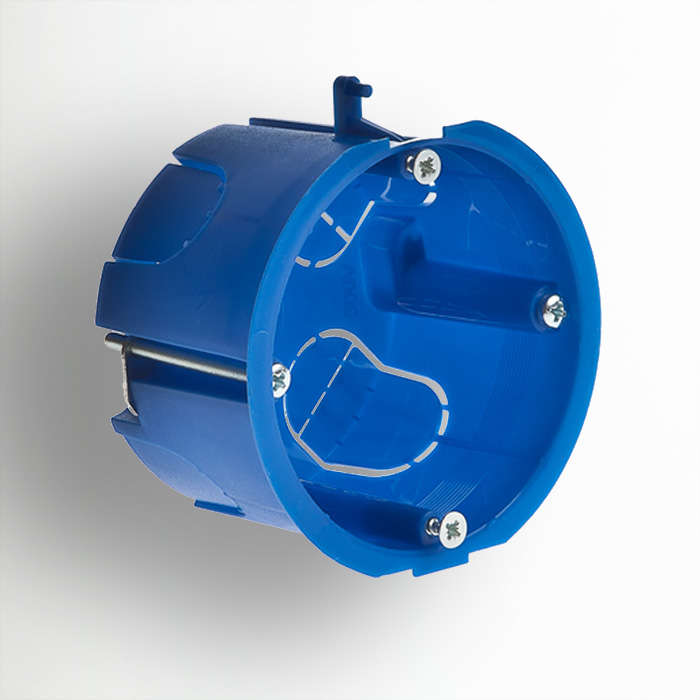 Коробка установочная СП 65х45 для гипсокарт. с метал. лапками IP30 Ruvinil 10172 купить оптом выгодно Коробка установочная СП 65х45 для гипсокарт. с метал. лапками IP30 Ruvinil 10172 оптом купить цена