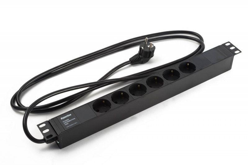 Блок розеток 6-м 16А SHE19-6SH-S-2.5EU Schuko горизонт. с выкл. шнур 2.5м Hyperline 397026 купить оптом выгодно Блок розеток 6-м 16А SHE19-6SH-S-2.5EU Schuko горизонт. с выкл. шнур 2.5м Hyperline 397026 оптом купить цена