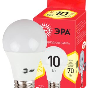 Лампочка светодиодная ЭРА RED LINE ECO LED A60-10W-827-E27 E27 / Е27 10Вт груша теплый белый свет купить оптом недорого