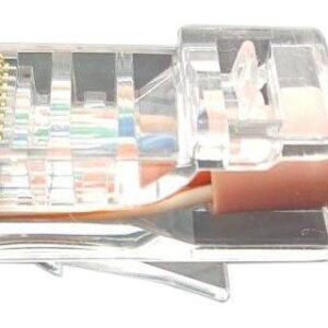 Разъем легкой оконцовки PLEZ-8P8C-U-C6-100 RJ-45 (8P8C) под витую пару кат.6 (50 µ"/ 50 микродюймов) универс. (для ож и мж кабеля) (уп.100шт) Hyperline 403343 оптом купить цена