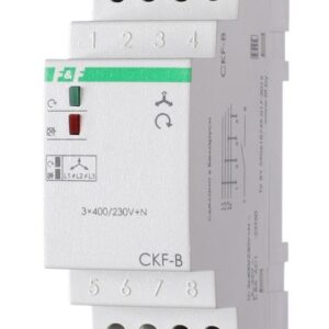 Реле контроля наличия; асимметрии и чередования фаз CKF-B (монтаж на DIN-рейке 35мм; задержка отключения 3-5с; 3х400/230В+N 2А 1Z) F&F EA04.002.002 оптом купить цена