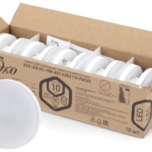Лампочка светодиодная ЭРА RED LINE ECO LED GX-10W-827-GX53 (10-PACK) GX53 10Вт таблетка теплый белый свет купить оптом недорого
