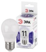 Лампочка светодиодная ЭРА STD LED P45-11W-860-E27 E27 / Е27 11Вт шар холодный дневной свет купить оптом недорого