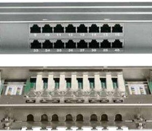 Патч-панель 19дюйм 1U кат.5E полн. экранир. 48 портов RJ45 Dual IDC PPHD-19-48-8P8C-C5E-SH-110D высок. плотности Hyperline 420641 оптом купить цена