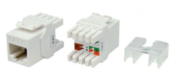 Вставка Keystone Jack RJ45 (8P8C) кат.6 180град. KJ8-8P8C-C6-180-WH бел. Hyperline 426189 оптом купить цена