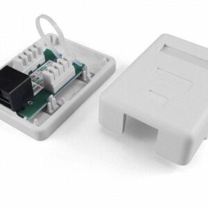 Розетка компьютерная 1-м ОП SB1-1-8P8C-C5e-WH RJ45 (8P8C) кат.5E Dual IDC Hyperline 430230 оптом купить цена