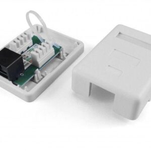 Розетка компьютерная 1-м ОП SB1-1-8P8C-C6-WH RJ45 (8P8C) кат.6 Dual IDC Hyperline 430232 оптом купить цена